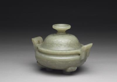 图片[2]-Jade incense burner with animal-mask pattern, Qing dynasty (1644-1911)-China Archive